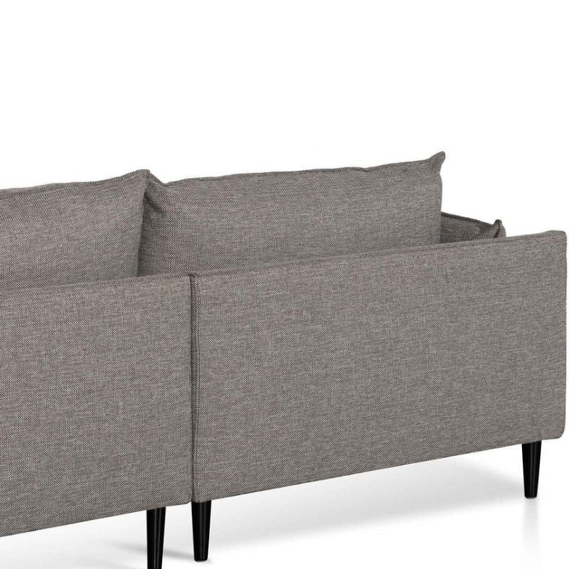 Valleybrook 4 Seater Left Chaise Fabric Sofa Graphite Grey Back Side Right View