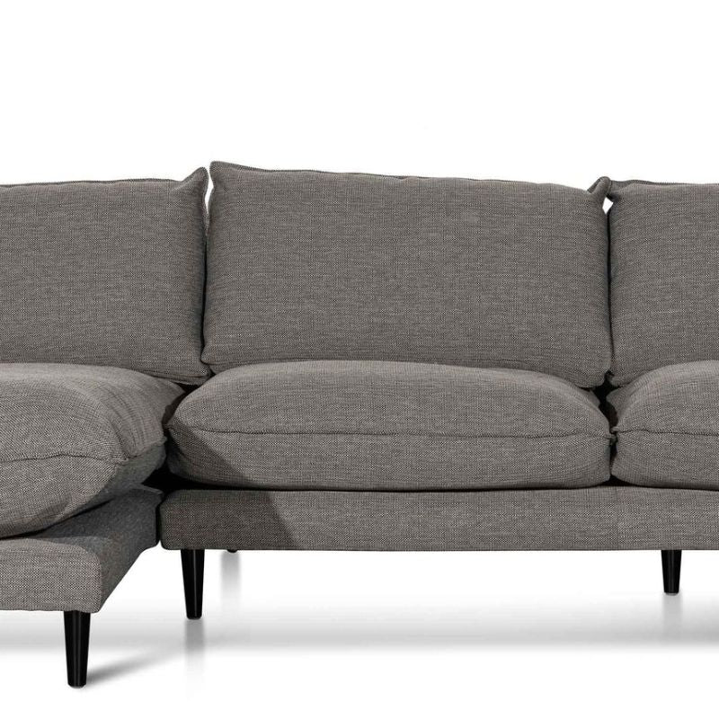 Valleybrook 4 Seater Left Chaise Fabric Sofa Graphite Grey Middle View