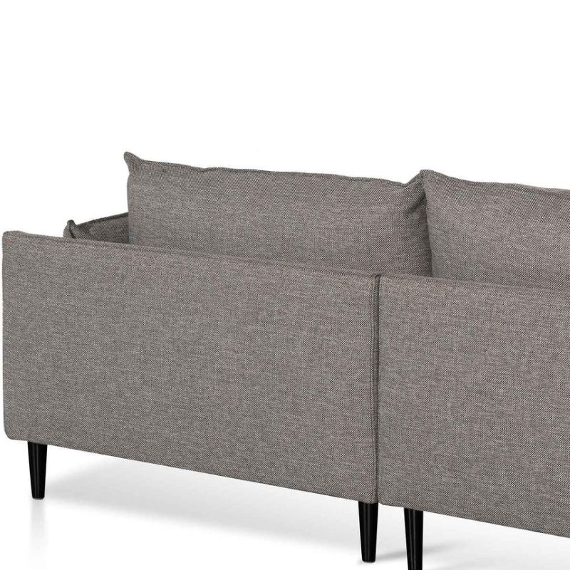 Valleybrook 4 Seater Right Chaise Fabric Sofa Graphite Grey Backside View