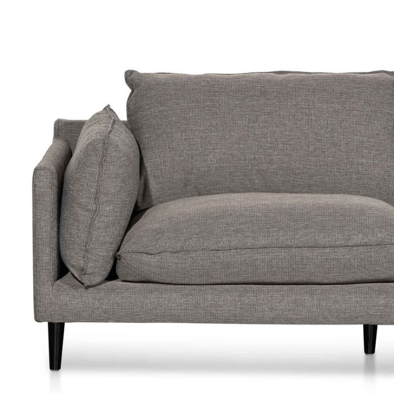 Valleybrook 4 Seater Right Chaise Fabric Sofa Graphite Grey Left Side