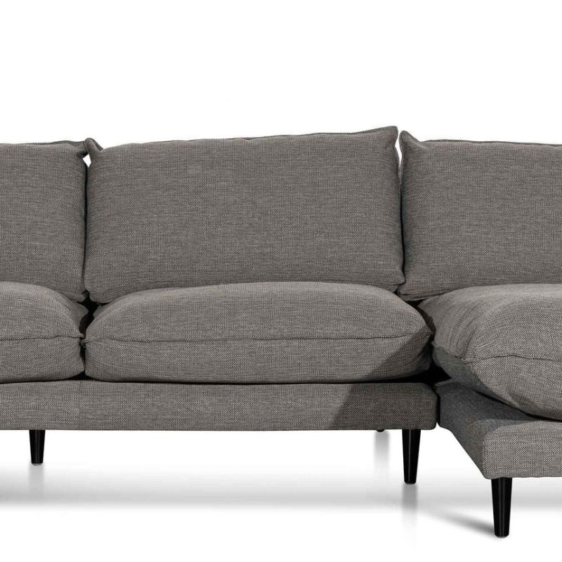 Valleybrook 4 Seater Right Chaise Fabric Sofa Graphite Grey Middle View