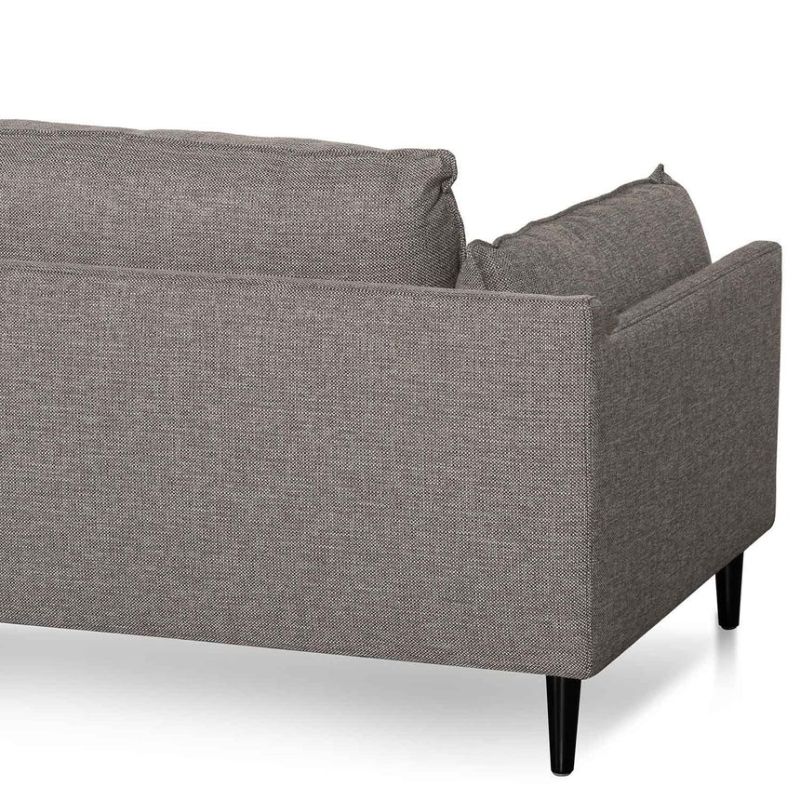 Valleybrook 4 Seater Right Chaise Fabric Sofa Graphite Grey back Side Corner View