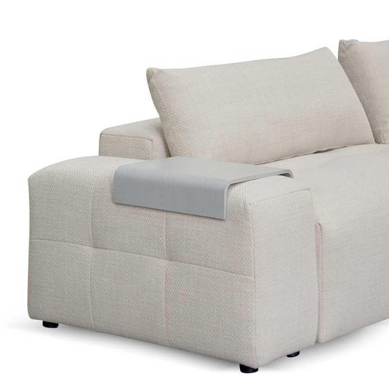 Valleyview Chaise Fabric Sofa Taupe Beige Handrest View
