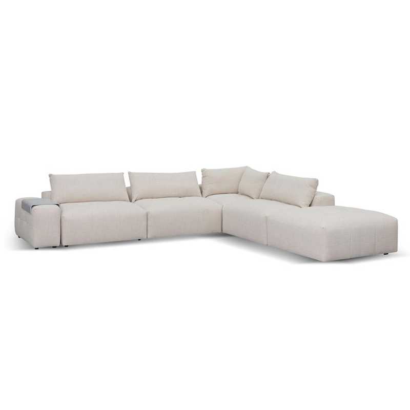 Valleyview Chaise Fabric Sofa Taupe Beige