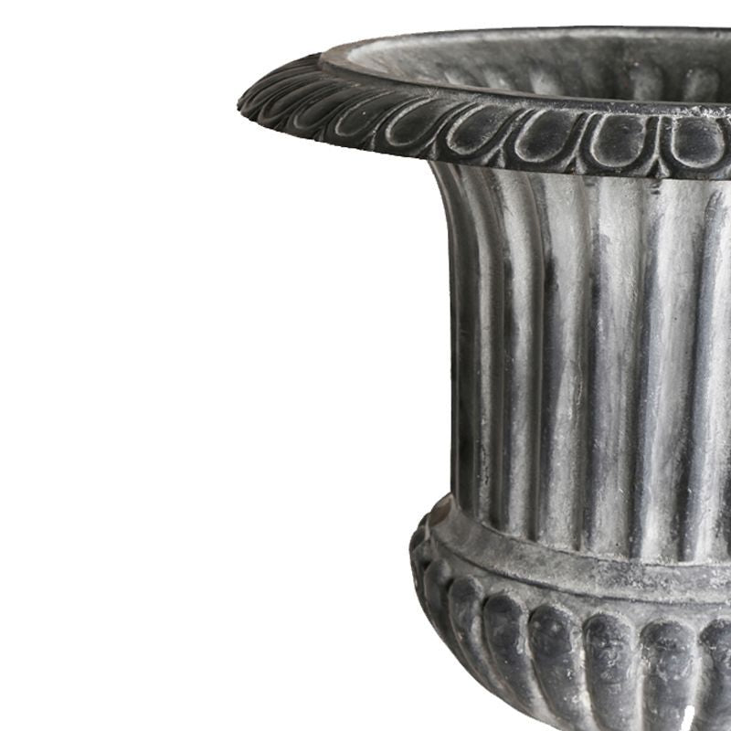 Venetian Fluted Urn And Base Set Lead Top
