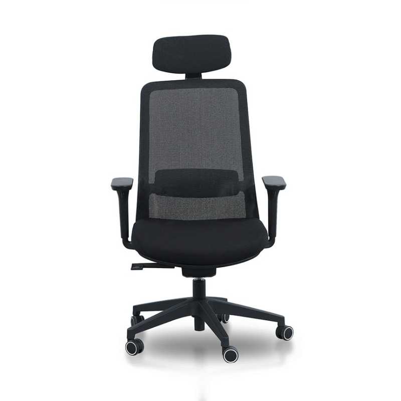 Viewcrest Mesh Office Chair Full Black Front View