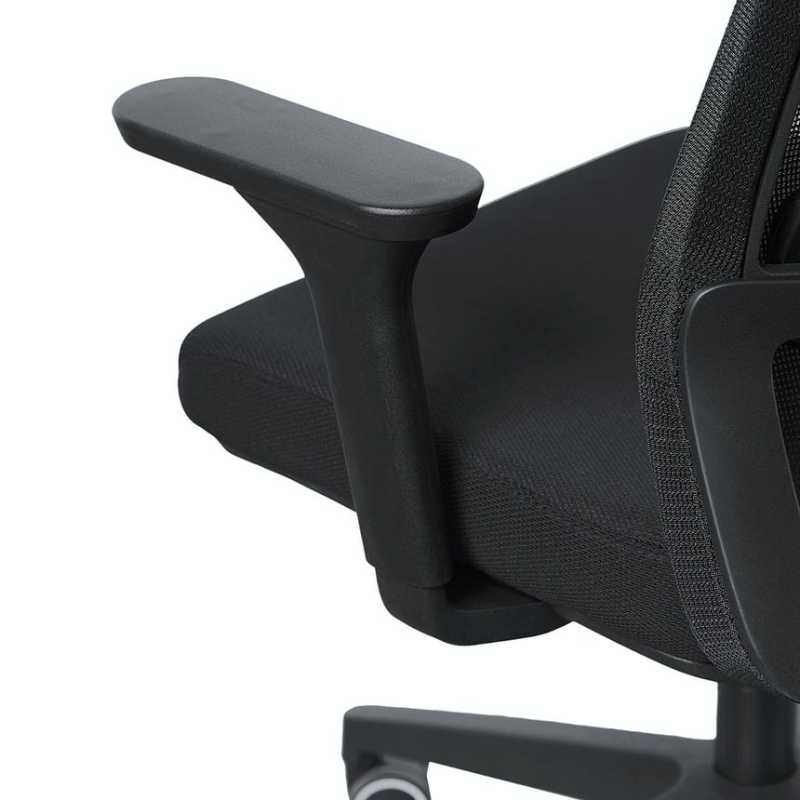 Viewcrest Mesh Office Chair Full Black Handrest View