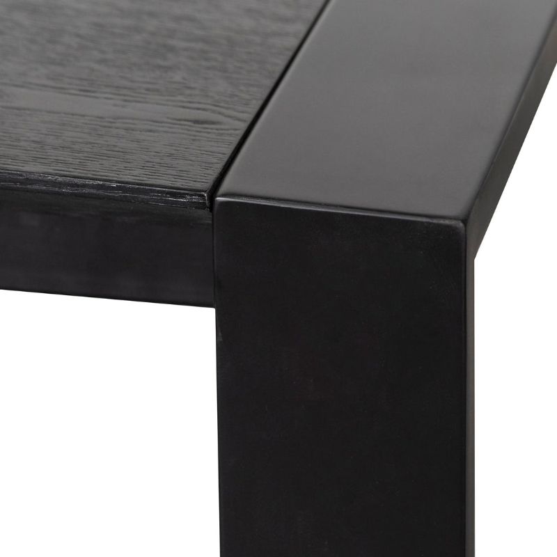 Weathervane Extendable Wooden Dining Table Black Finishing