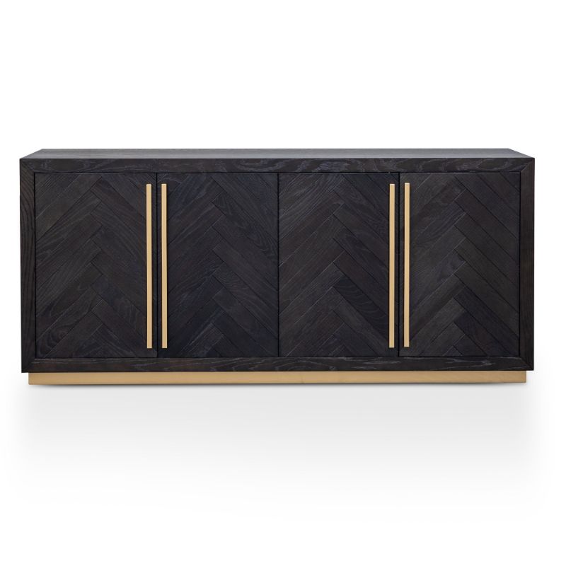 Wellington 180CM Sideboard Black And Brass Front