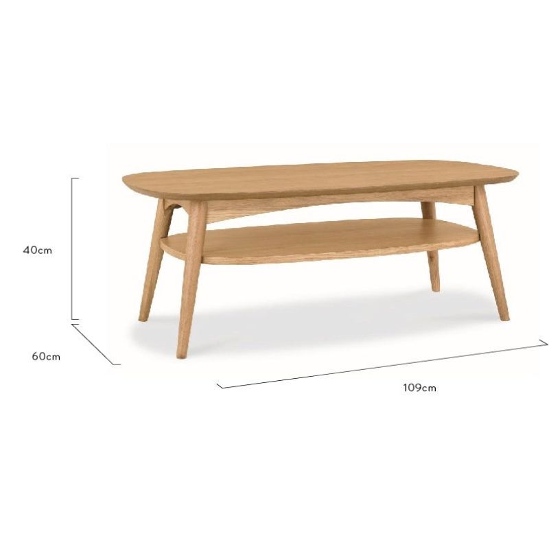 Westbourne 109CM Coffee Table Natural Specifications