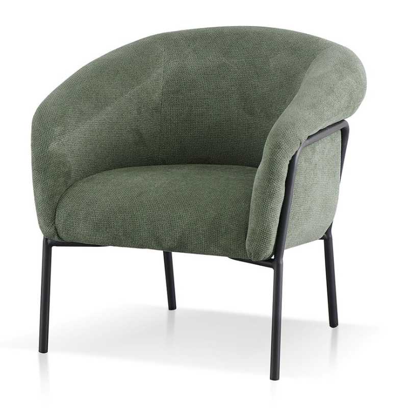 Westvale Fabric Armchair Olive Green Angle View