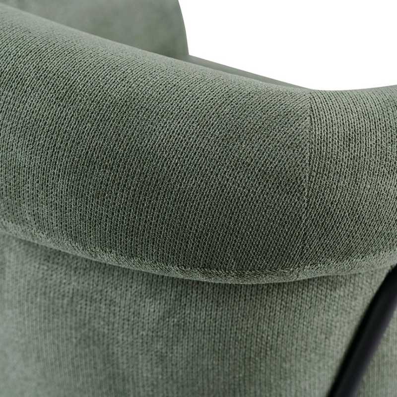 Westvale Fabric Armchair Olive Green Backrest Fabric Cover View