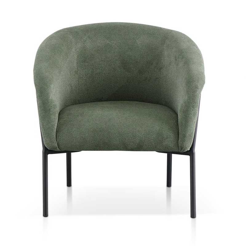 Westvale Fabric Armchair Olive Green Front View