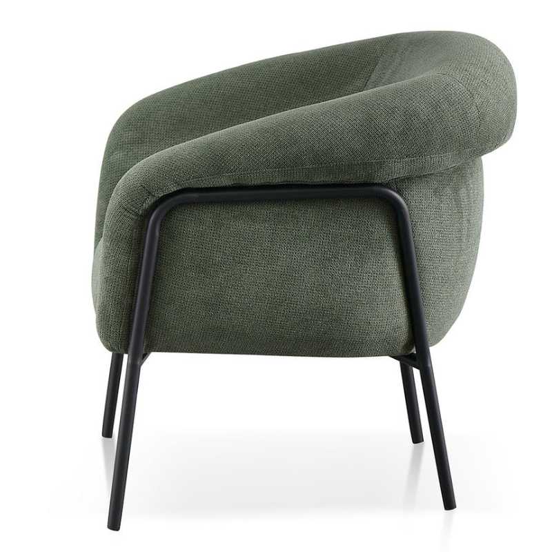 Westvale Fabric Armchair Olive Green Side View