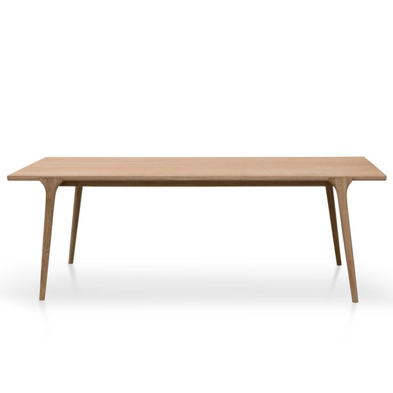 Westwooden 220CM Oak Dining Table Natural Front View