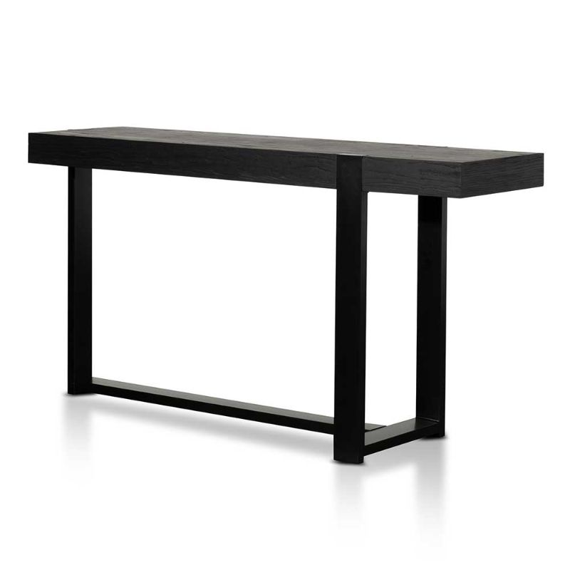 Willington 150CM Wooden Console Table Black Angle View