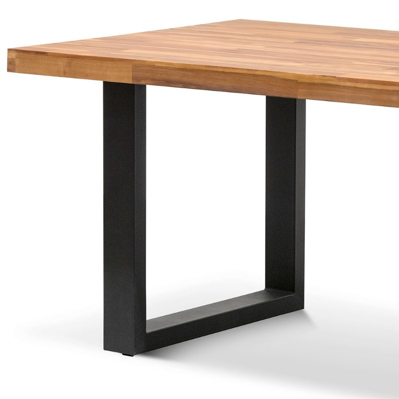 Wyndham 2.1M Outdoor Dining Table Black Leg View