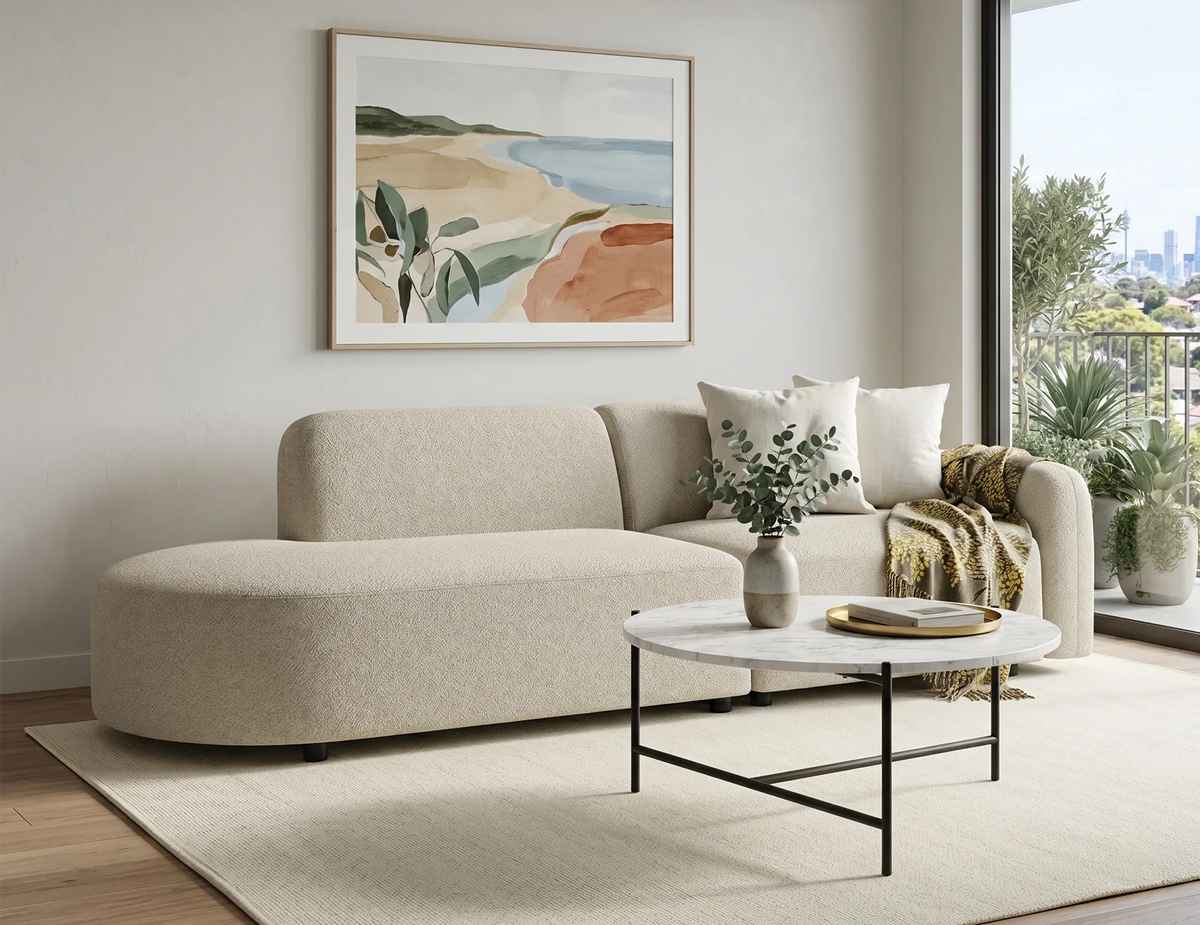Atticus 240 x 87cm Curved Modular Sofa
