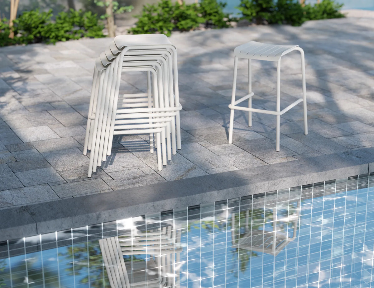 Roku Outdoor Backless Bar Stool