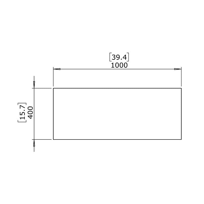 Bloc L1 Concrete Coffee Table Top View Drawing