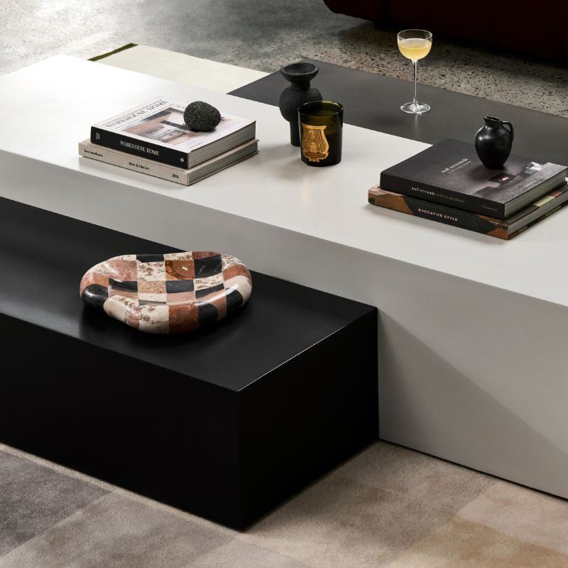 Bloc L1 Rectangle Low Table Bone in Living Area