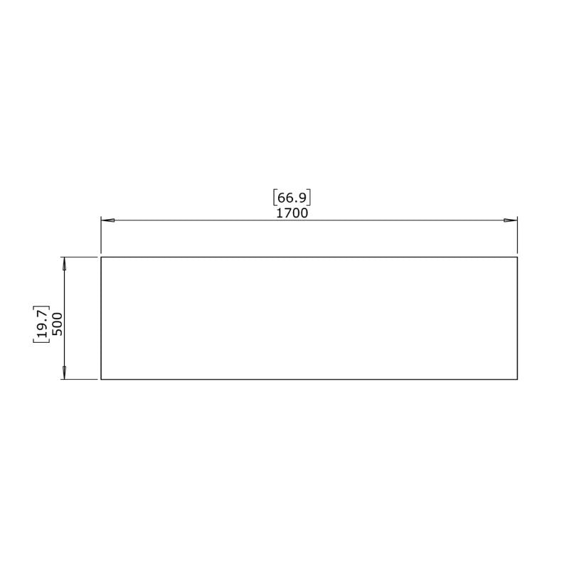 Bloc L3 Concrete Coffee Table Top View Drawing