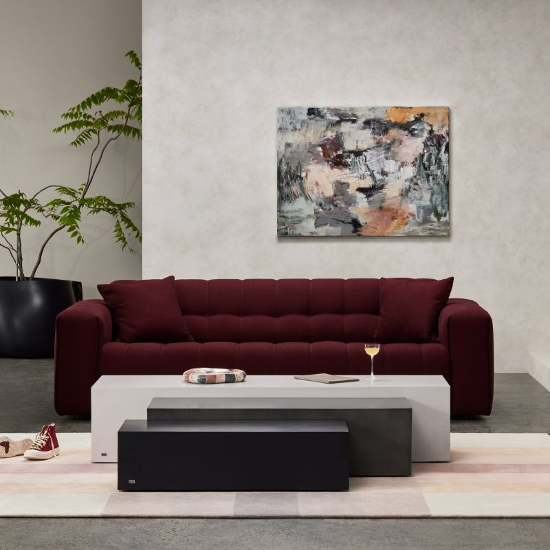 Bloc L3 Concrete Coffee Table With Full Sofa Set