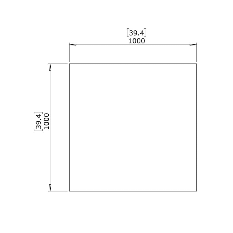 Bloc L4 Concrete Coffee Table Top View Drawing