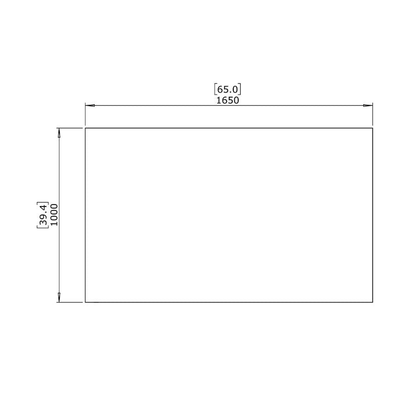 Bloc L5 Concrete Coffee Table Top View Drawing