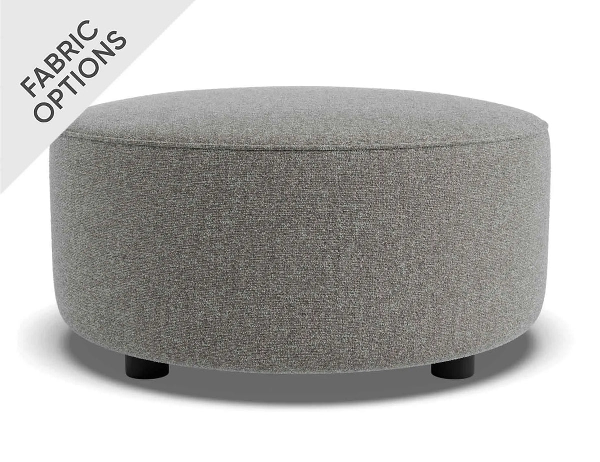 Lune 60cm Round Ottoman (Low)