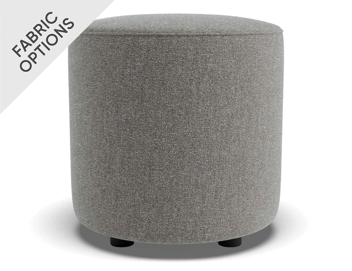 Lune 45cm Round Drum Ottoman