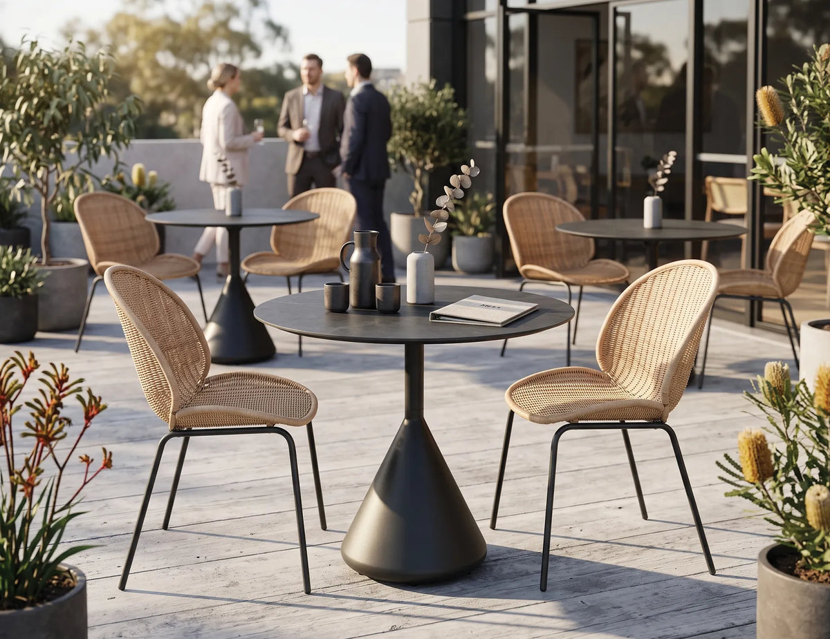 Kora 90cm Outdoor Round Cafe Table