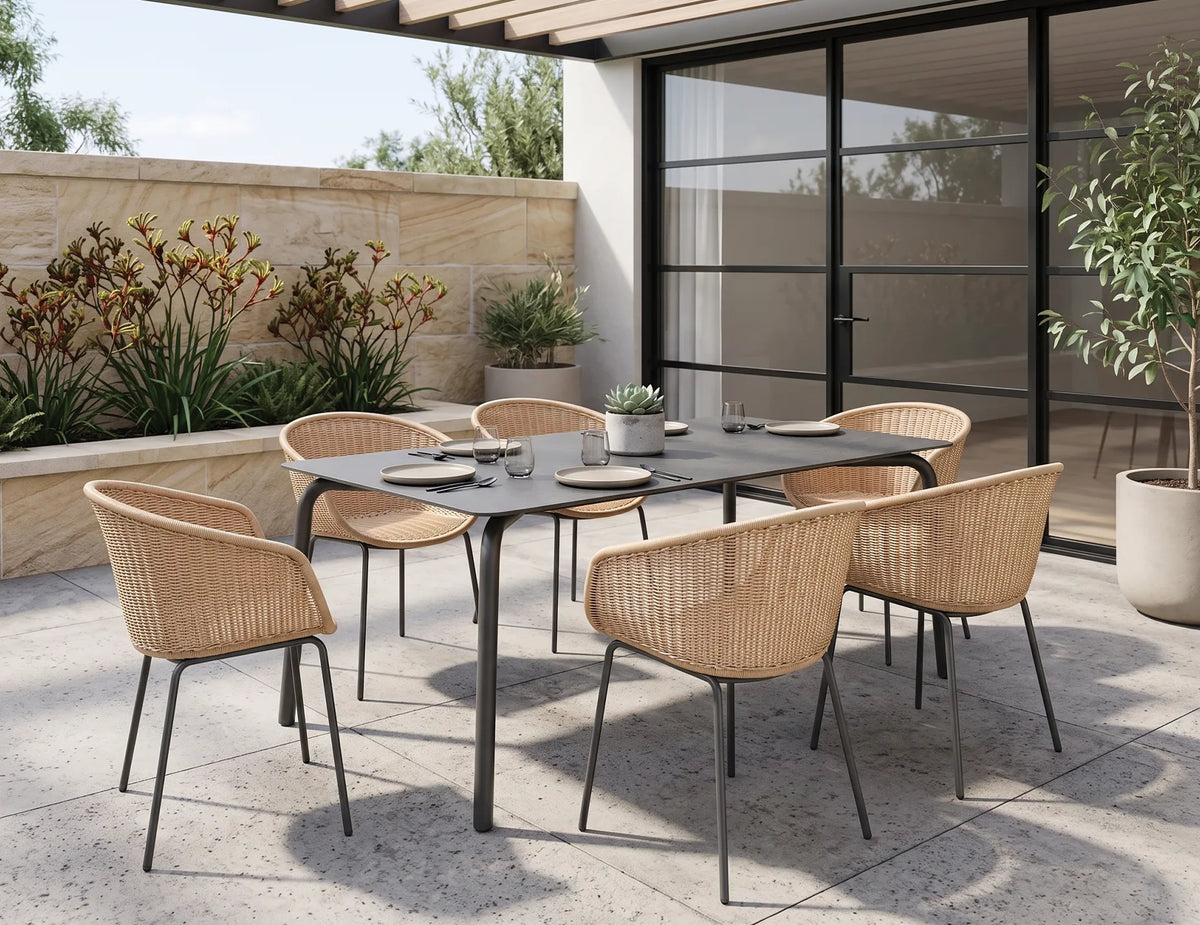 Roku 160cm Outdoor Dining Table with Ceramic Top