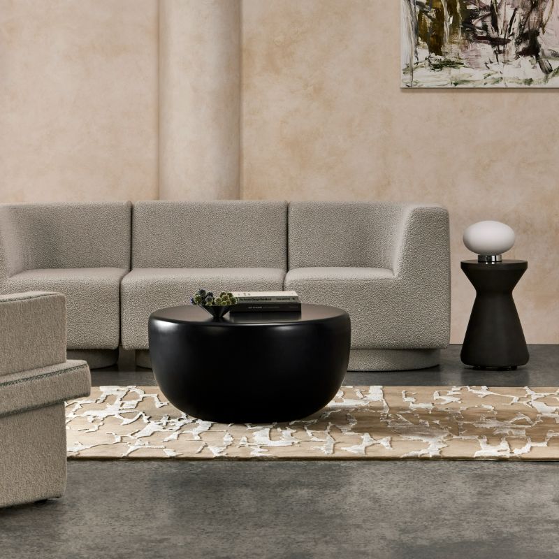 Circ M1 Concrete Coffee Table With Sofa