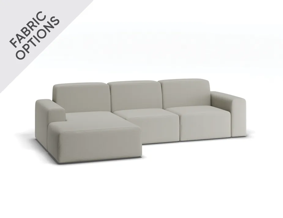 Block 3 Seater Chaise Sofa