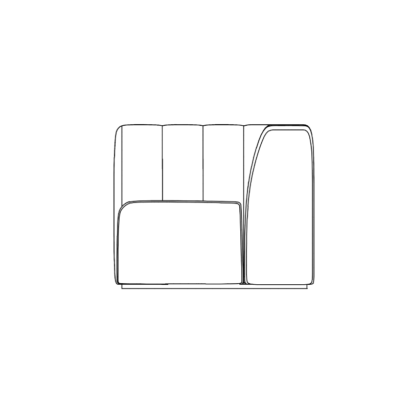 Connect C37 Modular Sofas Side Drawing