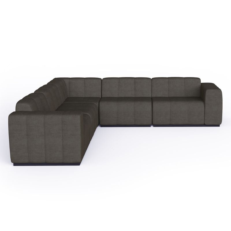 Connect Modular 5 L-Sectional Sofas Flanelle Front