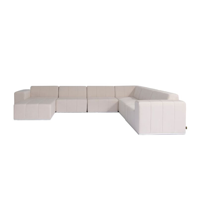 Connect Modular 7 U-Sofa Chaise Sectional Canvas Front