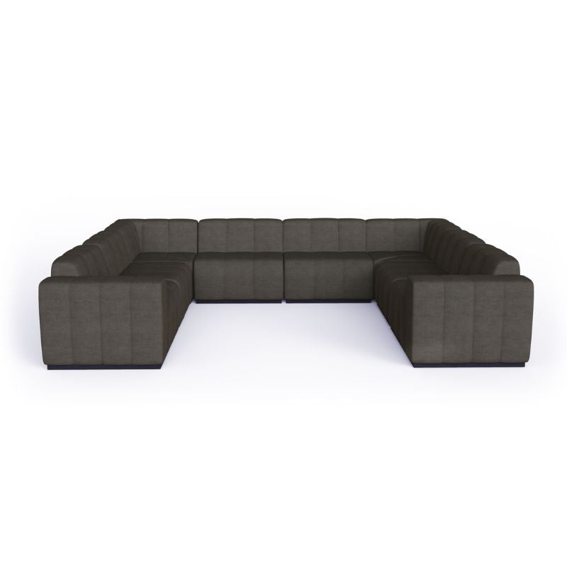 Connect Modular 8 U-Sofa Sectional Flanelle Front