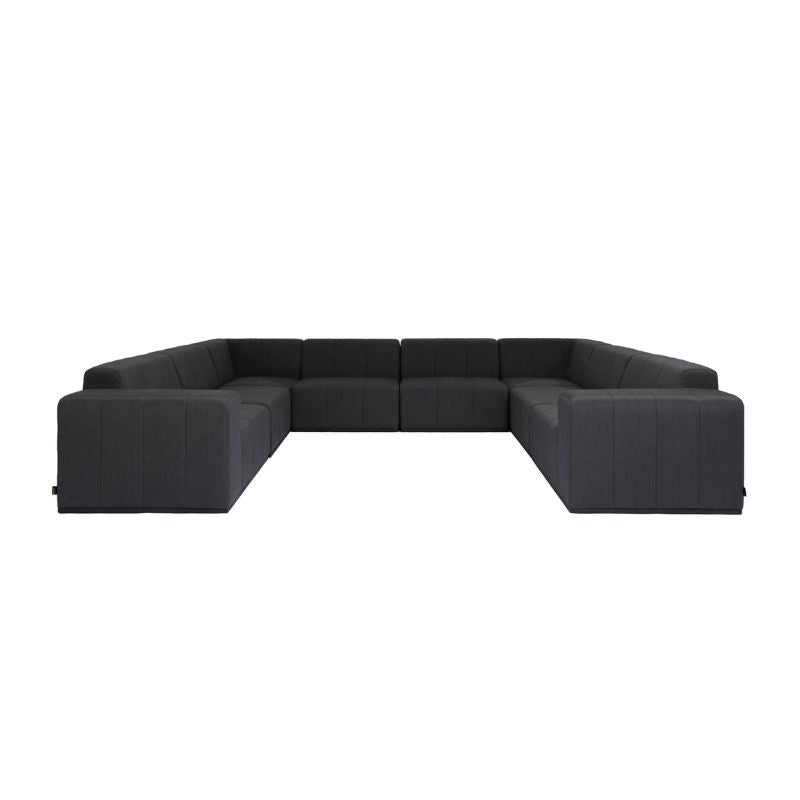 Connect Modular 8 U-Sofa Sectional Sooty Front