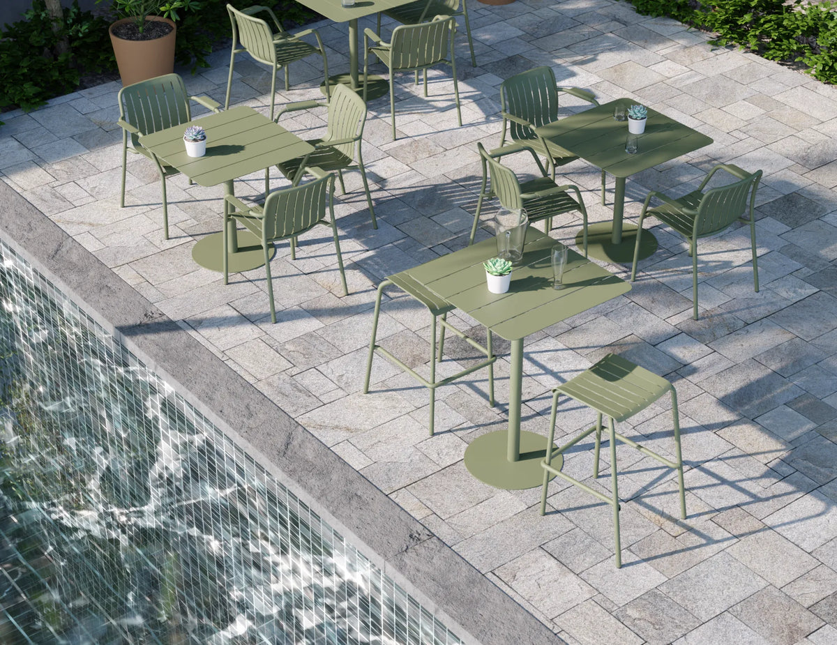 Roku Outdoor Backless Bar Stool