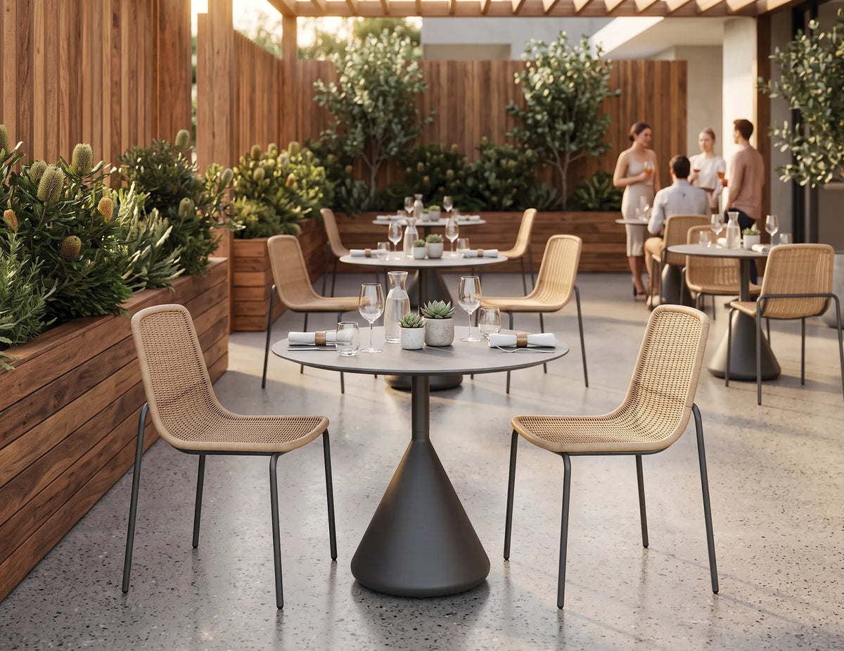 Kora 90cm Outdoor Round Cafe Table