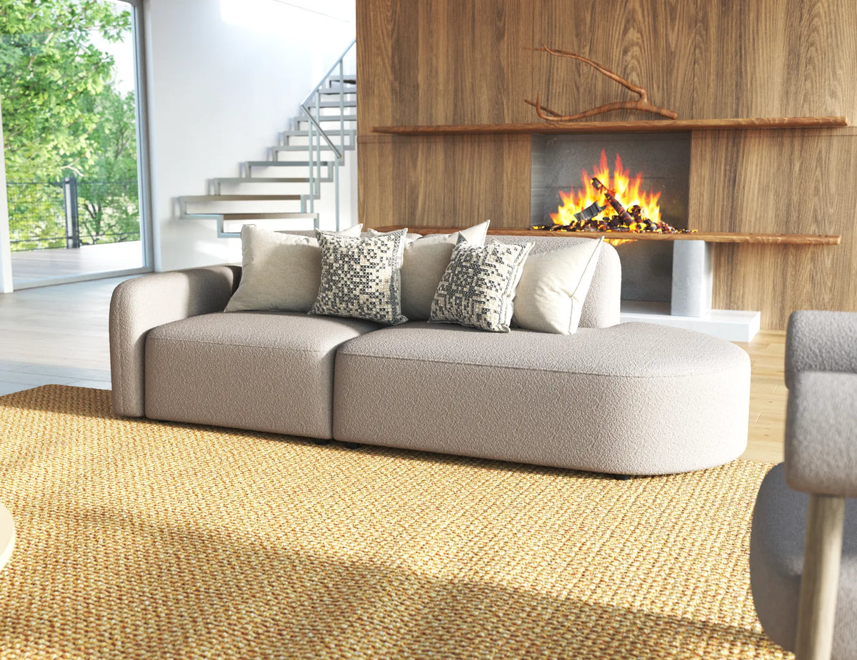 Atticus 240 x 87cm Curved Modular Sofa
