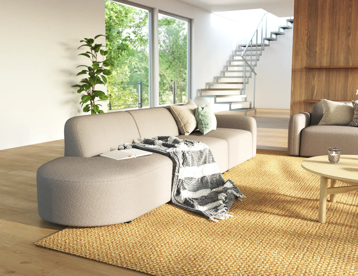 Atticus 326 x 87cm Curved Modular Sofa