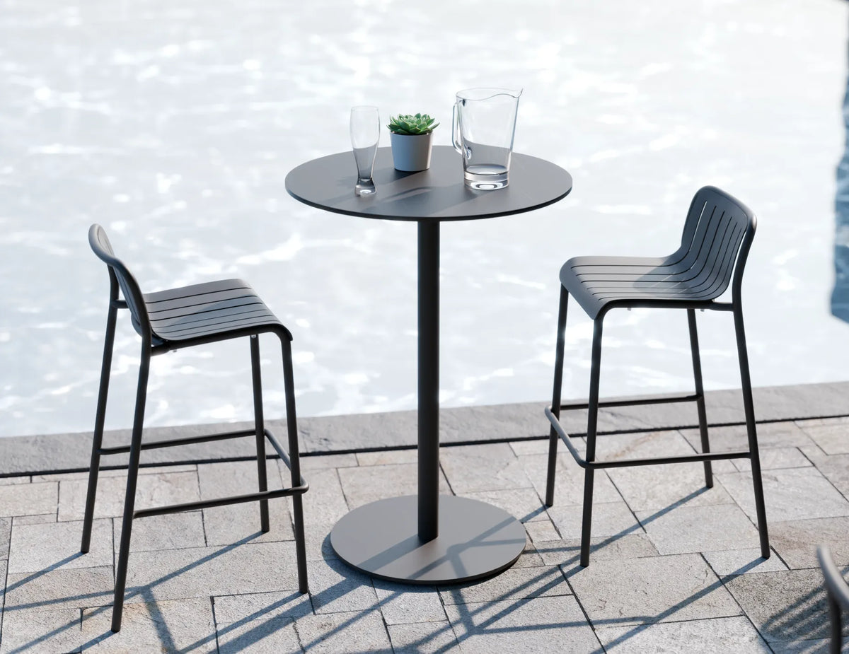 Roku Solara 75cm Outdoor Round Bar Table