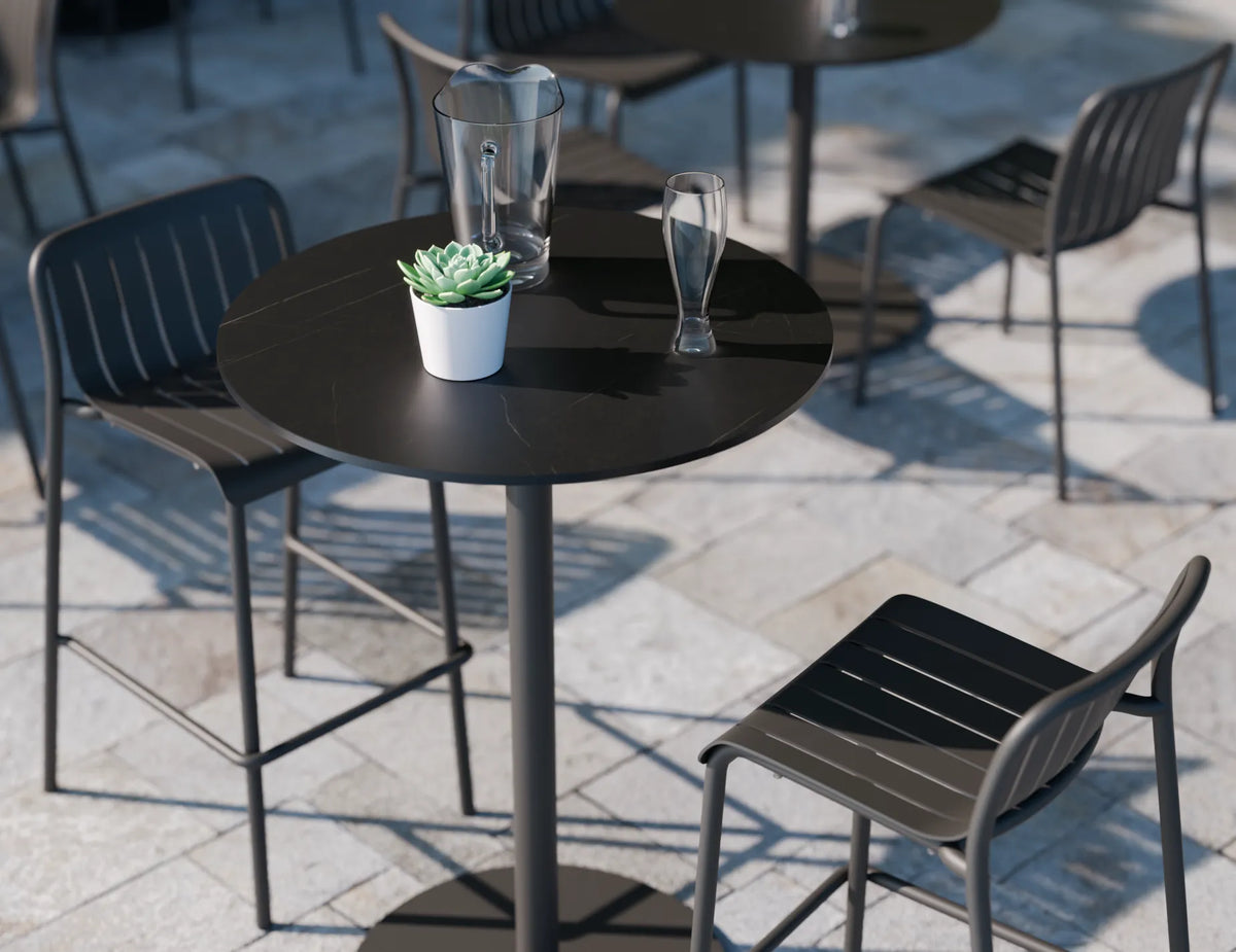 Roku Solara 75cm Outdoor Round Bar Table