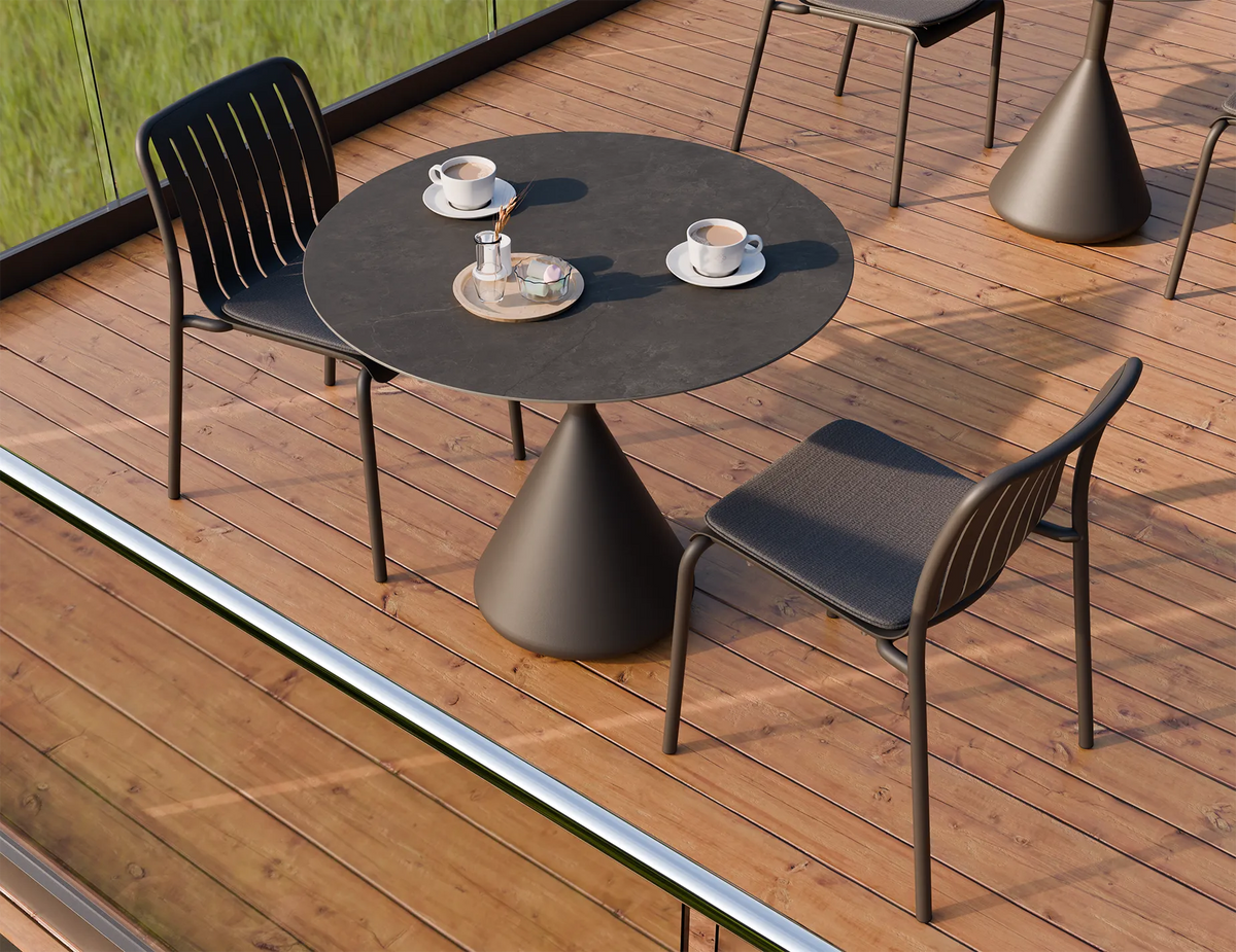 Kora 90cm Outdoor Round Cafe Table