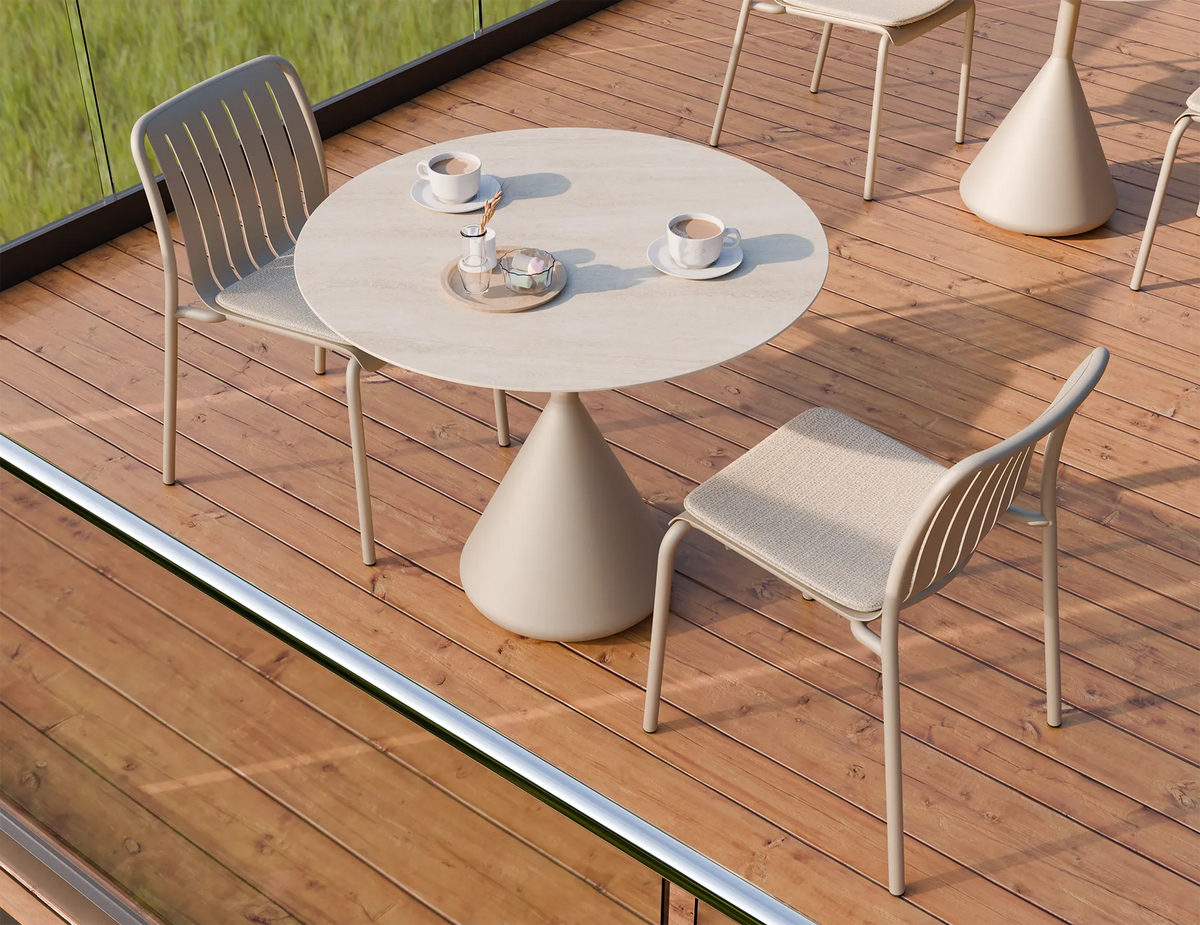 Kora 90cm Outdoor Round Cafe Table