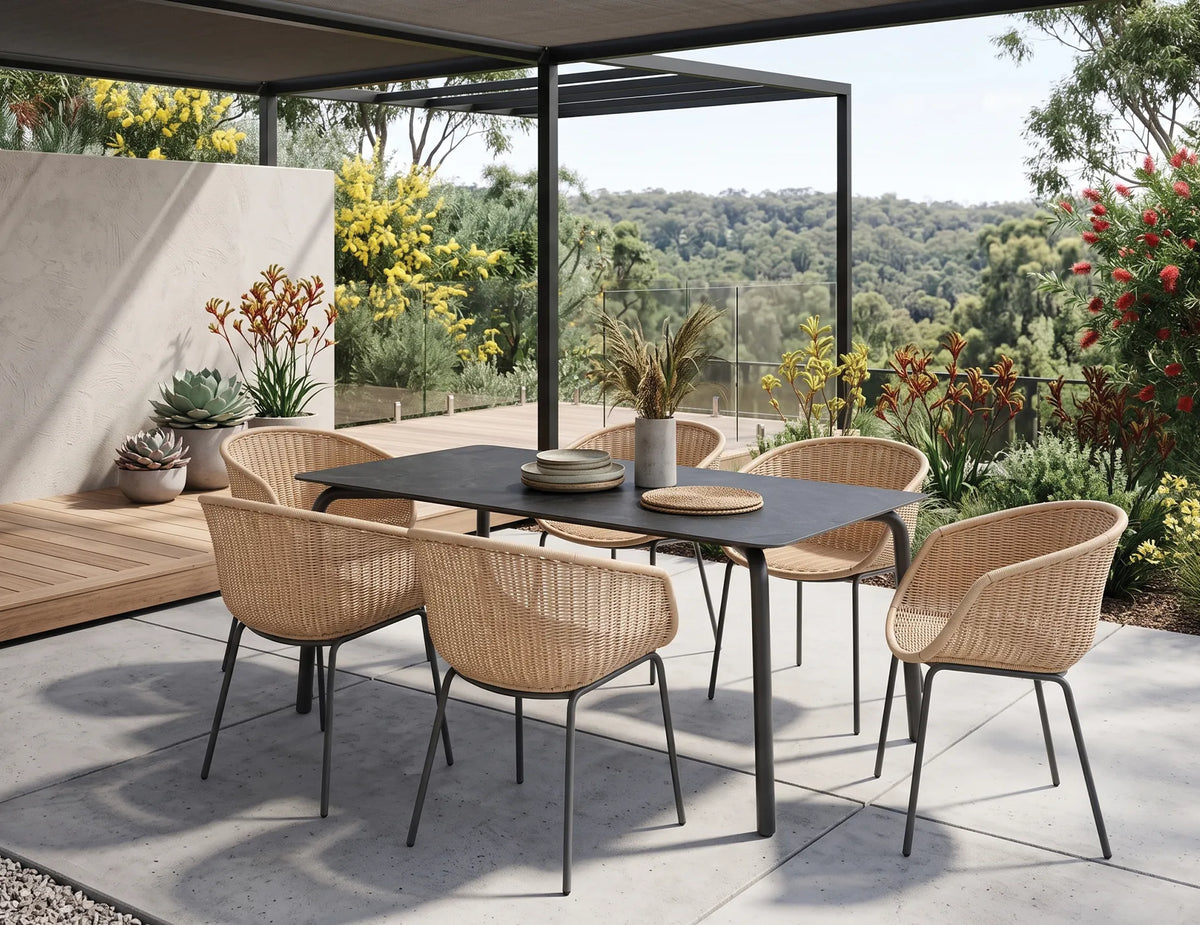 Roku 160cm Outdoor Dining Table with Ceramic Top