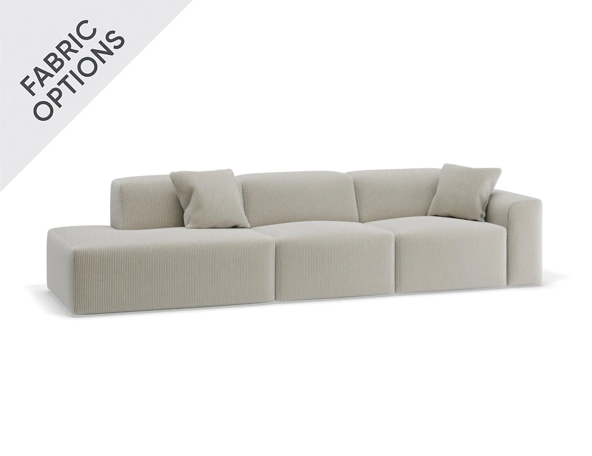 Monaco 311cm Sofa with Open End